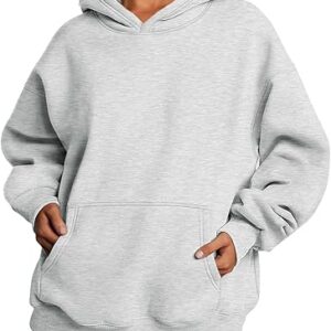 Trendy Queen Womens Oversized Hoodies Fleece Sweatshirts Sweaters Spring Outfits 2025 Pullover Fall Winter Clothes